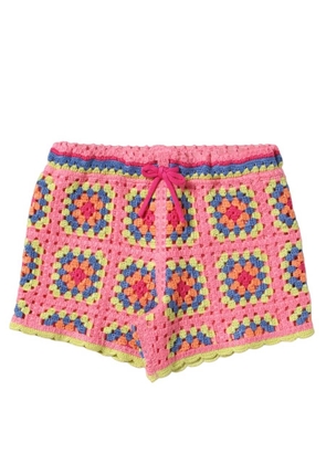 Little Marc Jacobs Girls Apricot Crochet Knit Shorts