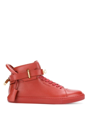 Buscemi Mens Deep Red High-Top Sneakers