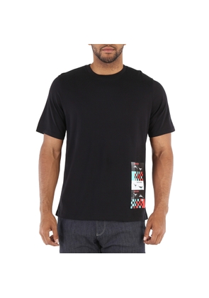 Roberto Cavalli Mens Black Time Ravers Graphic T-shirt