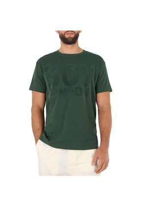 Boy London Forest Green Hemus Flock Cotton T-shirt