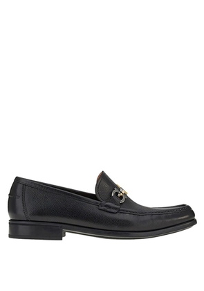 Salvatore Ferragamo Maurice Hammered Leather Two-tone Gancini Buckle Loafers
