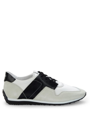 Tods Mens Deconstructed Sports Leather And Suede Sneakers