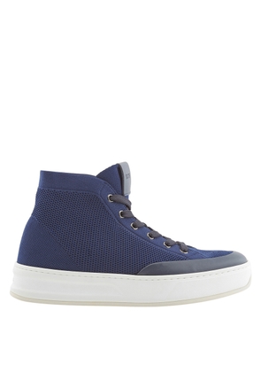 Tods Mens High Tech Fabric And Leather Hi-Top Sneakers