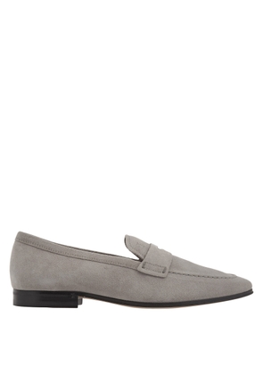 Tods Mens Grey Steam Suede Loafers