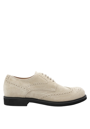 Tods Mens Wing-Tip Perforations Leather Lace-Up Derby Shoes