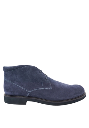 Tods Mens Indaco Light Calf Suede Ankle Boots