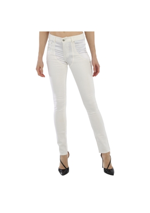 Filles A Papa Ladies Pants White Satine Jeans