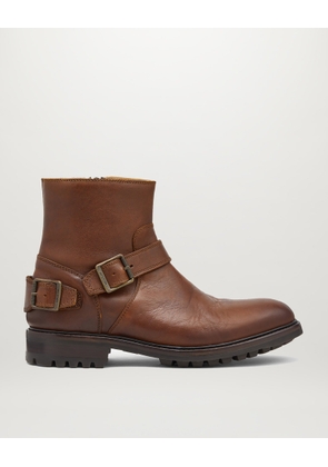 Belstaff Trialmaster Zip Up Boots Men's Calf Leather Cognac Size UK 10