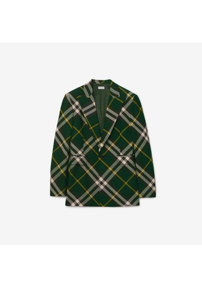 Burberry Check Wool Tailored Jacket