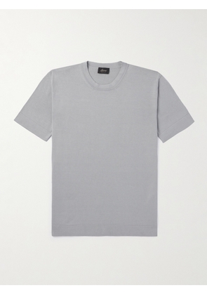 Brioni - Cotton and Silk-Blend T-Shirt - Men - Gray - IT 46