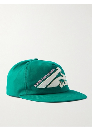 RRR123 - Logo-Embroidered Appliquéd Cotton-Twill Baseball Cap - Men - Green