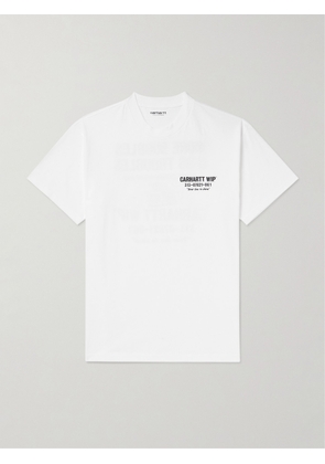 Carhartt WIP - Less Troubles Logo-Print Organic Cotton-Jersey T-Shirt - Men - White - S