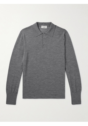 Officine Générale - Brutus Slim-Fit Knitted Wool Polo Shirt - Men - Gray - XS