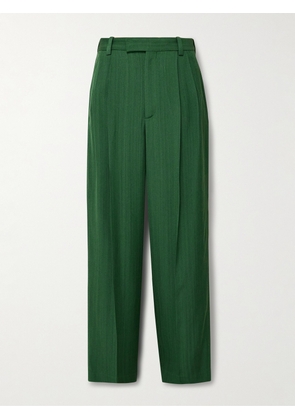 Jacquemus - Titolo Straight-Leg Pleated Woven Trousers - Men - Green - IT 44