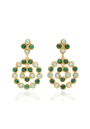 Sylvia Toledano - Flower Candies 22K Gold-Plated Malachite and Amazonite Earrings - Green - OS - Moda Operandi - Gifts For Her