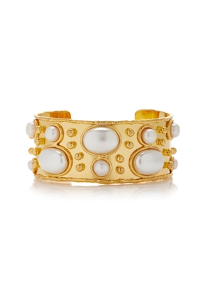 Sylvia Toledano - Byzantine 22K Gold-Plated Pearl Cuff - Gold - OS - Moda Operandi - Gifts For Her