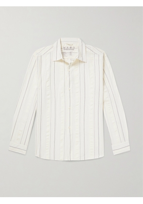 mfpen - Generous Striped Seersucker-Trimmed Cotton-Poplin Shirt - Men - Neutrals - S