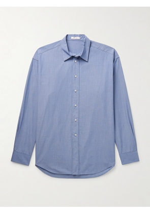 The Row - Miller Cotton-Poplin Shirt - Men - Blue - XXL