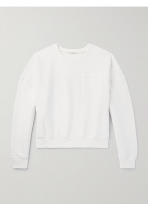 The Row - Troy Poplin-Trimmed Cotton-Blend Jersey Sweatshirt - Men - White - S