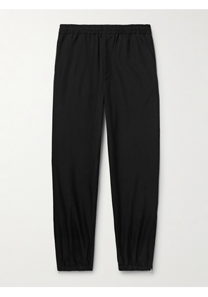 Auralee - Tapered Super 120s Crinkled Wool-Poplin Trousers - Men - Black - 3