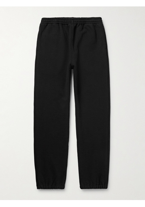 Auralee - Tapered Cotton-Jersey Sweatpants - Men - Black - 3