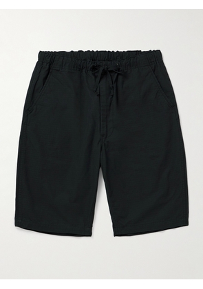 OrSlow - New Yorker Straight-Leg Cotton-Ripstop Drawstring Shorts - Men - Black - 1
