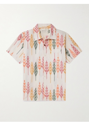 Kardo - Chintan Convertible-Collar Cotton-Jacquard Shirt - Men - Pink - S