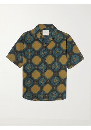 Kardo - Ronen Convertible-Collar Printed Cotton Shirt - Men - Blue - S