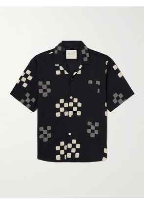 Kardo - Ronen Convertible-Collar Checked Cotton Shirt - Men - Black - S