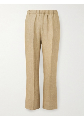 PIACENZA 1733 - Straight-Leg Linen Trousers - Men - Neutrals - IT 46