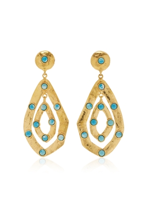 Sylvia Toledano - Ava 22K Gold-Plated Larimar Earrings - Blue - OS - Moda Operandi - Gifts For Her