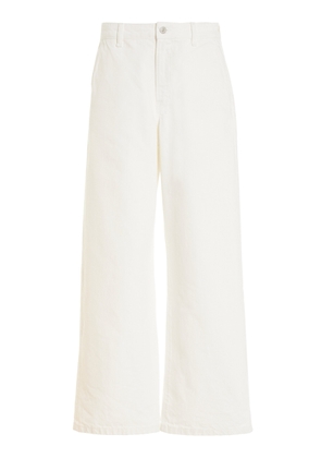Jeanerica - Belem Rigid Mid-Rise Wide-Leg Chino Jeans - White - 29 - Moda Operandi