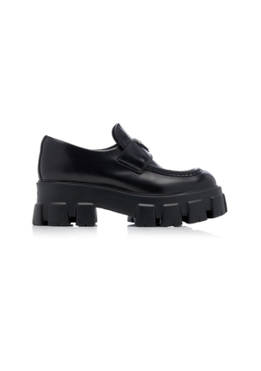 Prada - Monolith Leather Loafers - Black - IT 40 - Moda Operandi