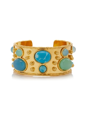 Sylvia Toledano - Byzantine 22K Gold-Plated Multi-Stone Cuff - Blue - OS - Moda Operandi - Gifts For Her