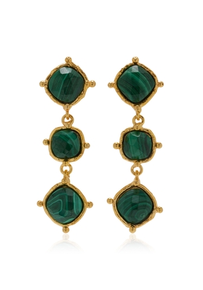 Sylvia Toledano - 22K Gold-Plated Malachite Medicis Earrings - Green - OS - Moda Operandi - Gifts For Her