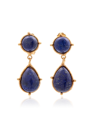 Sylvia Toledano - Two Pierres Dots Lapis 22K Gold-Plated Earrings - Blue - OS - Moda Operandi - Gifts For Her