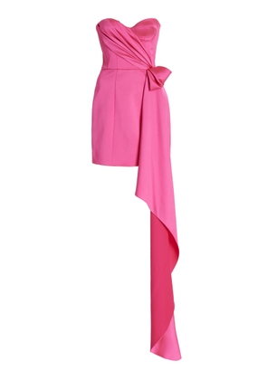 Halpern - Exclusive Draped Satin Bustier Mini Dress - Pink - FR 34 - Moda Operandi