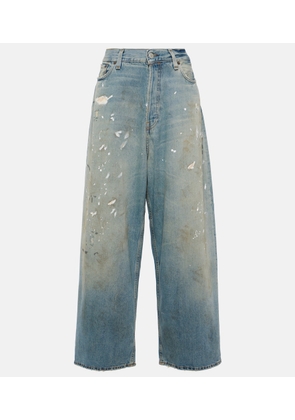 Acne Studios 2023F distressed mid-rise wide-leg jeans