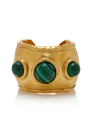 Sylvia Toledano - 22K Gold-Plated Malachite Dune Ring - Green - OS - Moda Operandi - Gifts For Her