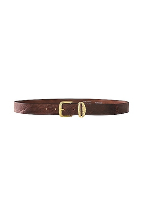 AUREUM Brown & Gold French Rope Belt in Brown - Brown. Size M/L (also in XS/S).