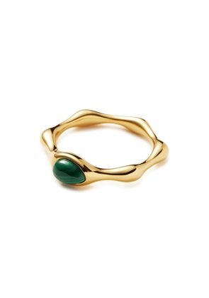 Missoma Embellished 18kt Gold Vermeil Ring - Green