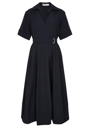 Jonathan Simkhai Deanna Cotton-blend Midi Dress - Navy - 8 (UK12 / M)
