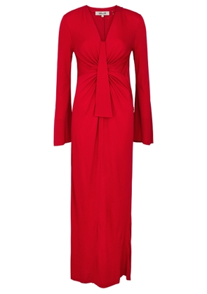 Diane Von Furstenberg Lauren Jersey Maxi Dress - Red - M (UK12 / M)