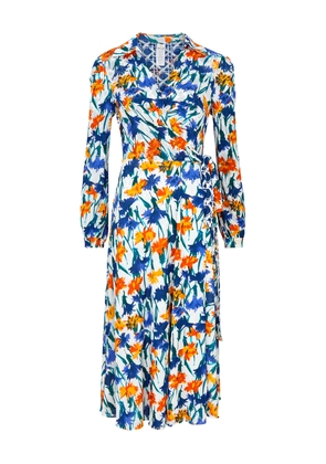 Diane Von Furstenberg Phoenix Reversible Printed Tulle Midi Dress - Blue - M (UK12 / M)