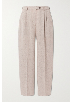 Fortela - Josephine Pleated Wool-blend Straight-leg Pants - Cream - IT36,IT38,IT40,IT42,IT44,IT46,IT48