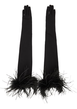 VAILLANT SSENSE Exclusive Black Feather Long Gloves