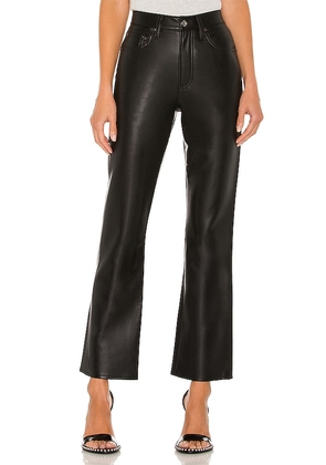AGOLDE Recycled Leather Relaxed Boot Pant in Black. Size 23, 24, 25, 27, 28, 29, 30, 31, 32, 33, 34.