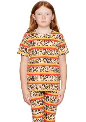 Mini Rodini Kids Beige Leopard Stripe T-Shirt