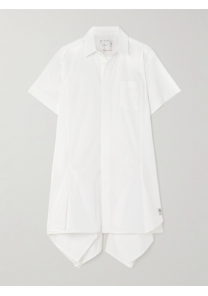 Sacai - Cotton-poplin Mini Shirt Dress - Neutrals - 1,2,3,4