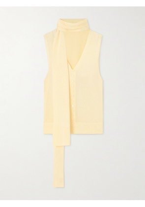 Jacquemus - Maestra Scarf-detailed Knitted Top - Yellow - FR32,FR34,FR36,FR38,FR40,FR42